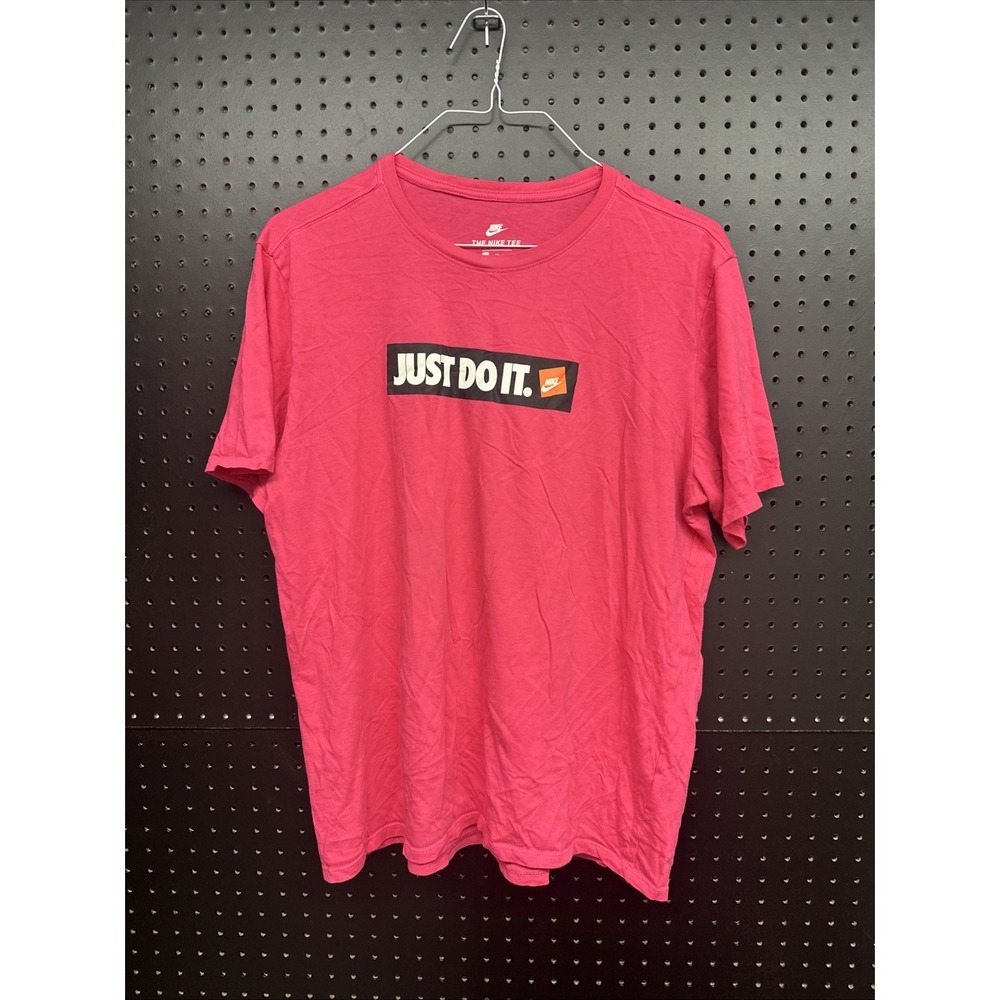 Men's Nike The Nike Tee Hot Pink XL Just Do It Swoosh ‎ (138)